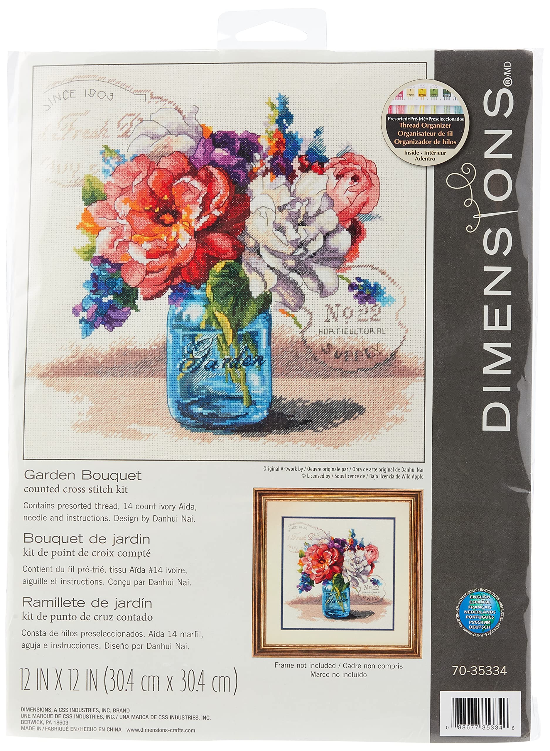 Amazon.com: Dimensions 'Garden Bouquet' Counted Cross Stitch Kit